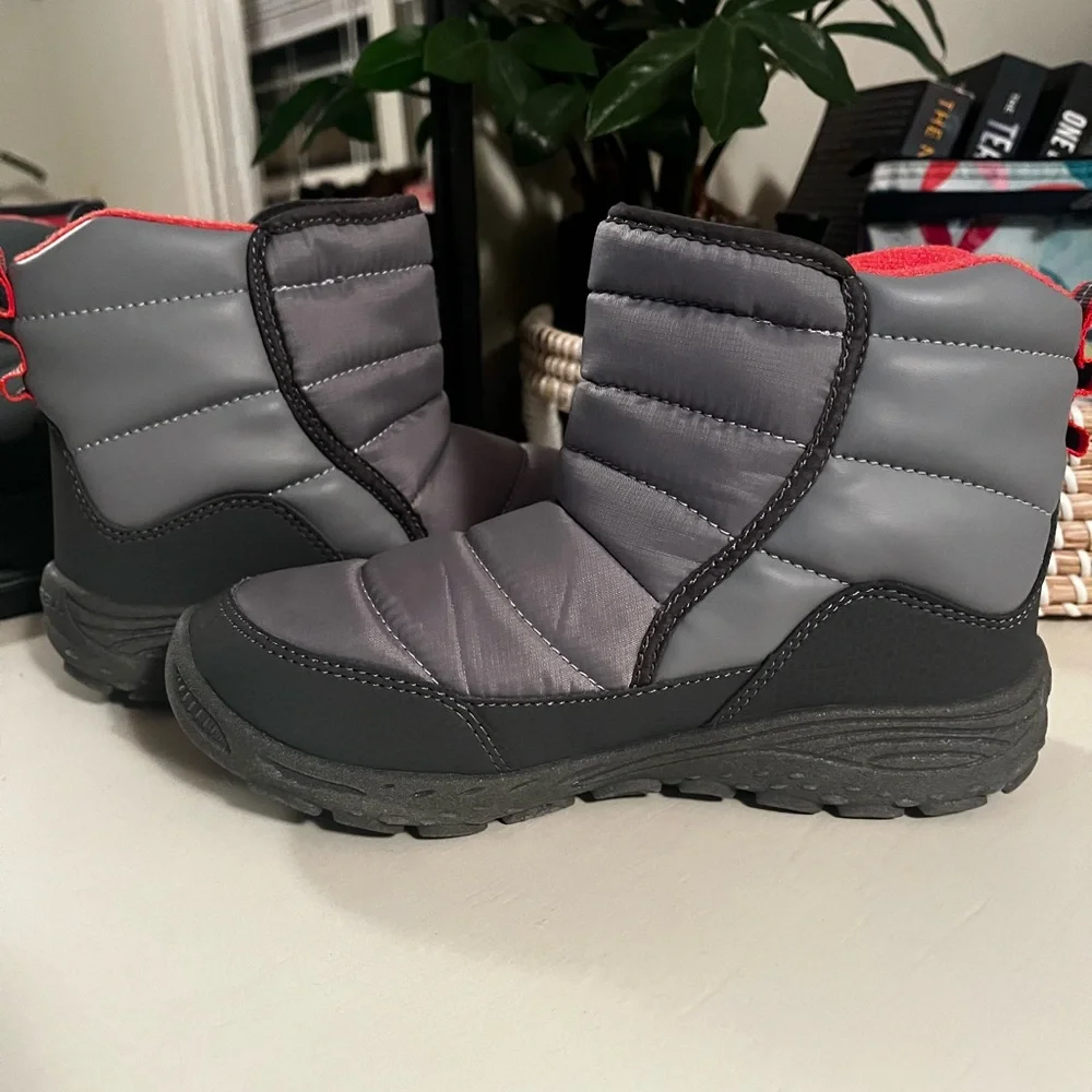 Merrell Kids Black and Red Snow Boots